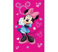 Jerry Fabrics Baby Bath Towel 30x50 Minnie Pink Baby Coton JF24