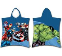 Jerry Fabrics Baby Poncho 50x115 Avengers 2626 serviette à capuche bleu foncé