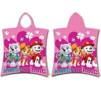 Jerry Fabrics Pat'patrouille - Poncho De Douche avec Capuche en Coton Kind and Heroic - Rose - 50 X 115 Cm