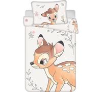Jerry Fabrics Bambi Ensemble de linge de lit pour bébé, housse de couette 2 pièces 100 x 135 cm + taie d'oreiller 40 x 60 cm, 100% coton