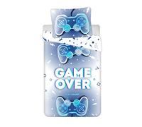 Jerry Fabrics Coton 140x200 Game Over bleu 0042 taie d'oreiller 70x90 jeune