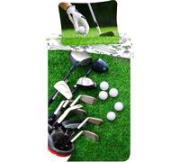 Jerry Fabrics Coton literie 140x200 golf course green 4997 taie d'oreiller 70x90 pour amateur de golf