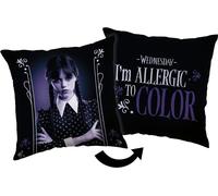 Jerry Fabrics Coussin décoratif 40x40 mercredi Couleur noir violet JF24