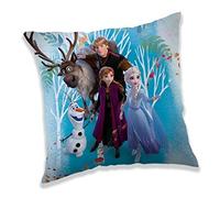 Jerry Fabrics Coussin décoratif La Reine des Neiges 2 Anna Elsa Olaf 40 x 40 cm