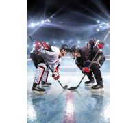 Jerry Fabrics Couverture en polaire 100x150 Hockey bleu JF24
