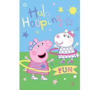 Jerry Fabrics Couverture polaire 100x150 Peppa Pig 4383 Couverture bébé pastel joyeuse