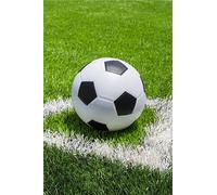 Jerry Fabrics Couverture polaire - Motif football - Noir et blanc - Motif terrain de football - 100 x 150 cm - 100 % polyester