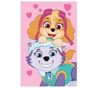 Jerry Fabrics Couverture polaire Paw Patrol - Couvre-lit avec Skye Everest - Cœurs - Rose - 100 x 150 cm - 100 % polyester - Nickelodeon