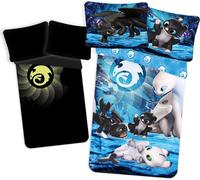 Jerry Fabrics Dark shining bedding 140x200 Dragons How to Train Your Dragon 6328 How to Train Your Dragon pillowcase 70x90 baby blue