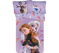 Jerry fabrics Disney Frozen 2 Anna ELSA Olaf Parure de lit bébé 100 x 135 cm