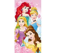 Jerry Fabrics Disney Princess Character Kids Natation Plage et Serviettes de Bain, 100% Coton, Pink, 140x140x0,5 cm