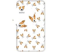 Jerry Fabrics Drap de coton avec élastique 90x200 Chien basenji blanc marron 1026