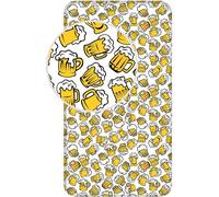 Jerry Fabrics Drap de coton avec élastique 90x200 chopes de bière chopes de bière 8803 jeunes pour cadeau