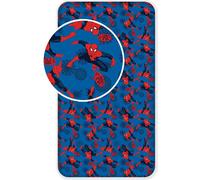 AC-Déco Drap en Coton Spider Man- 90 X 200 + 25 Cm - Bleu