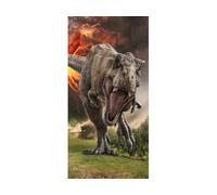 Jerry Fabrics Drap De Plage en Coton Jurassic World Volcan - 70 X 140 Cm - Vert