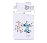Jerry Fabrics Lilo et Stitch Parure de lit réversible avec housse de couette de 100 x 135 cm et taie d'oreiller pour bébé Violet