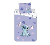 Jerry Fabrics Lilo & Stitch Parure de lit réversible 100% coton - Housse de couette 160x200 cm + taie d'oreiller 70x80 cm