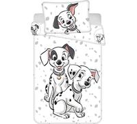 Jerry Fabrics Linge de lit 100x135 101 Dalmatiens blanc gris 03 Taie d'oreiller 40x60 coton JF24