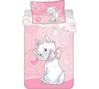 Jerry Fabrics Lit de bébé en coton 100x135 Marie 5511 Chat rose