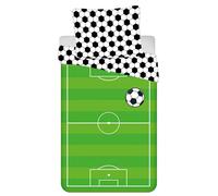 Jerry Fabrics Literie en coton 140x200 Champ de football vert Taie d'oreiller 70x90 JF24