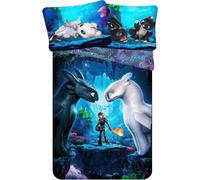 Jerry Fabrics Literie en coton 140x200 Dragon Comment libérer le dragon Dragons 6007