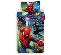 Jerry Fabrics Literie en coton 140x200 Spiderman 2826 Spider Man over the streets in the city taie d'oreiller 70x90