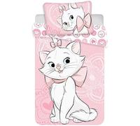 Jerry Fabrics Parure de lit 2 pcs Housse de Couette Marie Les aristochats 100X135 + taie d'oreillers 40X60cm pour lit barreau