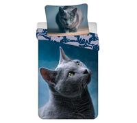 Jerry Fabrics Parure de lit Cat Dark 140 x 200 cm, 70 x 90 cm