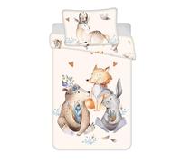 Jerry Fabrics Parure de lit pour bébé, animaux de la forêt, 100 x 135 cm