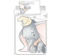 Dumbo Parure de lit 2 pièces 100% Coton pour bébé Gris 100 x 135 cm 40 x 60 cm Certifié Öko-Tex Standard 100