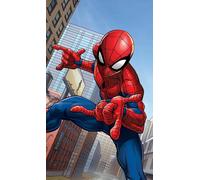 Jerry Fabrics Serviette de bain 30x50 Spider-man Serviette de bain en coton bleu JF24