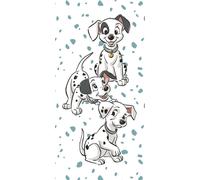 Jerry Fabrics Serviette de plage 70x140 101 Dalmatiens Blanc Coton Août 23