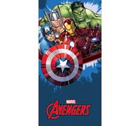 Jerry Fabrics Serviette de plage 70x140 Avengers bleu coton éponge baby JF 02