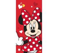 Jerry Fabrics Serviette de plage 70x140 Mini Mouse coton rouge 23 août