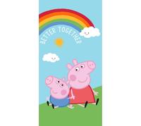 Jerry Fabrics Serviette de plage 70x140 Peppa Pig arc-en-ciel coton bébé 23 août