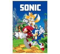 Jerry Fabrics Sonic Knuckels Miles Prower Couverture polaire 100 x 150 cm 100 % polyester