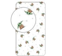 Jerry fabrics Star Wars Baby Yoda Drap housse Drap de lit 90 X 200 cm