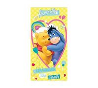Jerry Fabrics Winnie-The-Pooh Character Serviettes Plage et Le Bain, 100% Coton, Yellow, 140x140x0,5 cm