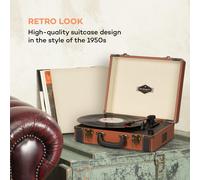 Jerry Lee BT Platine vinyle Bluetooth rétro enregistrement & lecture USB -