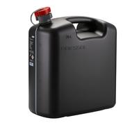 JERRYCAN-BIDON ESSENCE-CARBURANT PRESSOL EN POLYETHYLENE NOIR AVEC BEC FLEXIBLE