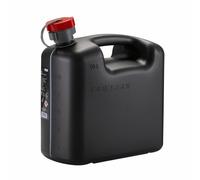 Jerrycan-bidon essence-carburant pressol en polyethylene noir avec bec flexible