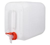 Jerrycanshop - Bidon en plastique avec robinet pour liquides dangereux, eau et aliments - Approuvé par les Nations Unies - HDPE sans BPA - Naturell - 30 l