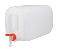 Jerrycanshop Jerrican en plastique 12 l avec robinet pour liquides, eau et aliments dangereux, Bidon UN - 12 l - Plastique (PEHD) - Sans BPA - Naturel