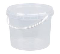 Jerrycanshop Seau avec couvercle, 5 l, 100 % étanche à l'air et aux liquides, convient à un usage alimentaire, seau de stockage, seau en plastique avec anse, vide, seau rond, sans BPA, naturel