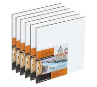 Jerry's Artarama Da Vinci Aqua Pro Lot de 6 panneaux aquarelle rigides de 0,3 cm d'épaisseur avec surface sans acide, gesso infusé d'argile, idéal pour peindre des supports mixtes