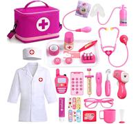 jerryvon Mallette Docteur Enfant, kit Docteur Enfant 24 pièces dès 3 Ans