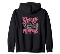 Jersey Girls We Don't Pump Gas Funny NJ Pride Vintage Style Sweat à Capuche