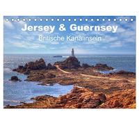 Jersey & Guernsey - britische Kanalinseln (Tischkalender 2026 DIN A5 quer), CALVENDO Monatskalender: Die zwei berühmtesten Kanalinseln Jersey & ... schöne Buchten und 2000 Sonnenstunden