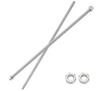 Jersvimc Lot de 2 tiges filetées 5/16"-18 en acier inoxydable 5/16, tiges filetées longues et goujons entièrement filetés à droite pour boulons de serrage d'ancrage