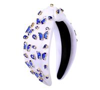 JERTOCLE Serre-tête papillon pour femme avec nœud supérieur, bleu cristal, accessoire de cheveux pour l'été, la plage